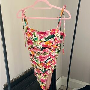J. Crew Pink Floral Swimsuit